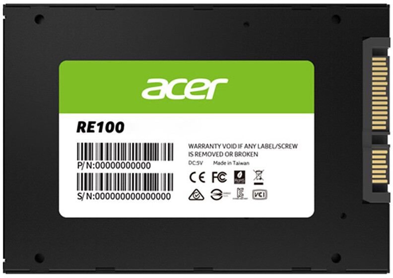 Накопитель SSD 512GB Acer RE100 2.5" SATAIII 3D NAND TLC (BL.9BWWA.108)