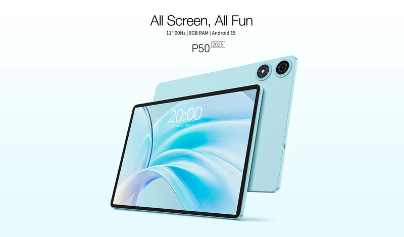 Планшет Teclast P50 (2025) 4/128GB 4G Sky Blue (6940709680032)