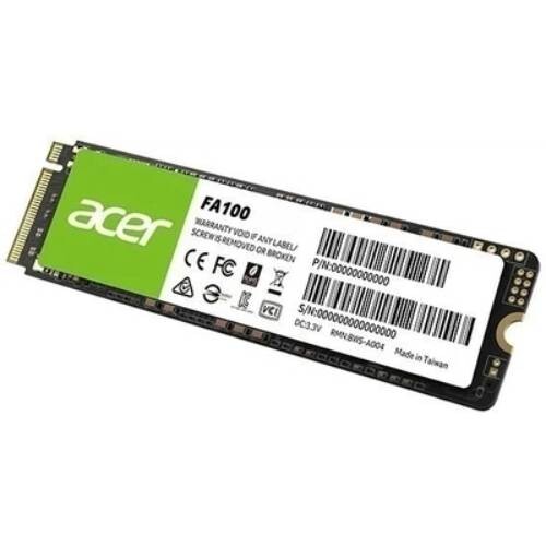 Накопитель SSD 512Gb Acer FA100 M.2 2280 NVMe 1.4 PCIe Gen3.0 x4 3D NAND TLC (BL.9BWWA.119)