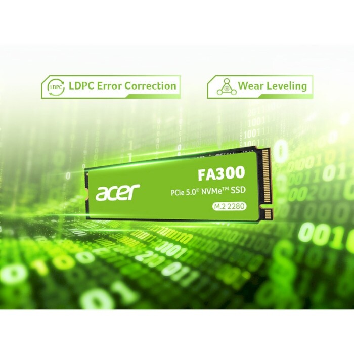 Накопитель SSD 1TB Acer FA300 M.2 2280 NVMe PCIe Gen5.0 x4 3D NAND TLC (BL.9BWWA.167)
