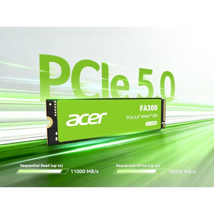 Накопичувач SSD 2TB Acer FA300 M.2 2280 NVMe PCIe Gen5.0 x4 3D NAND TLC (BL.9BWWA.168)