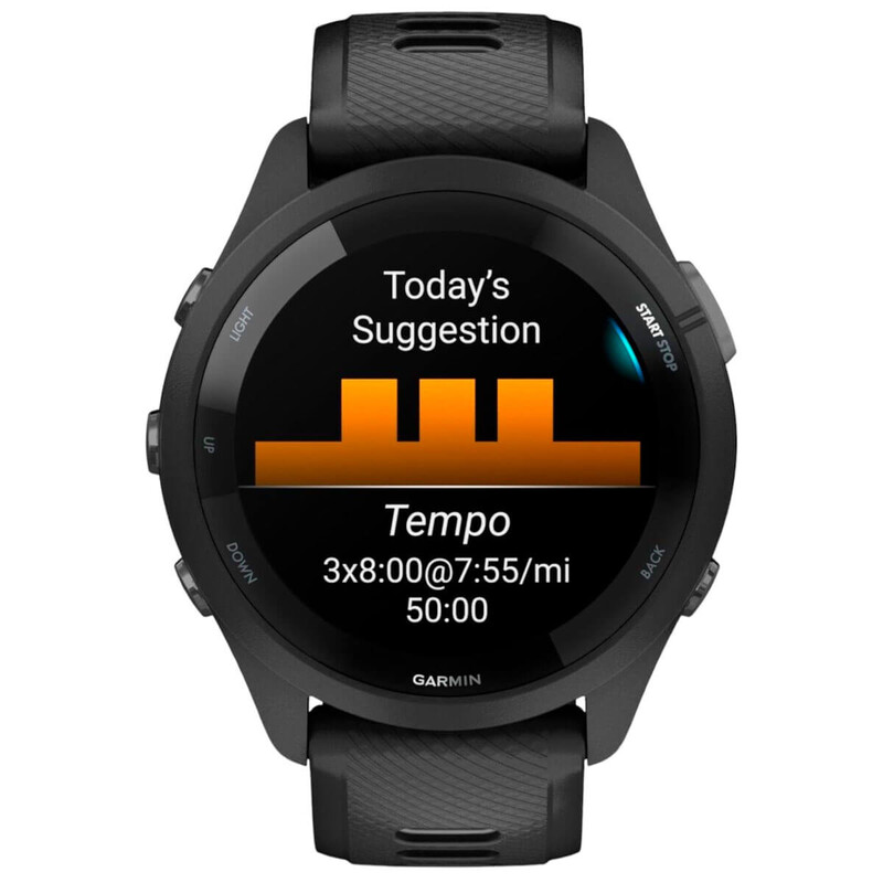 Смарт-часы Garmin Forerunner 265 Black Bezel and Case with Black/Powder Gray Silicone Band (010-02810-10)
