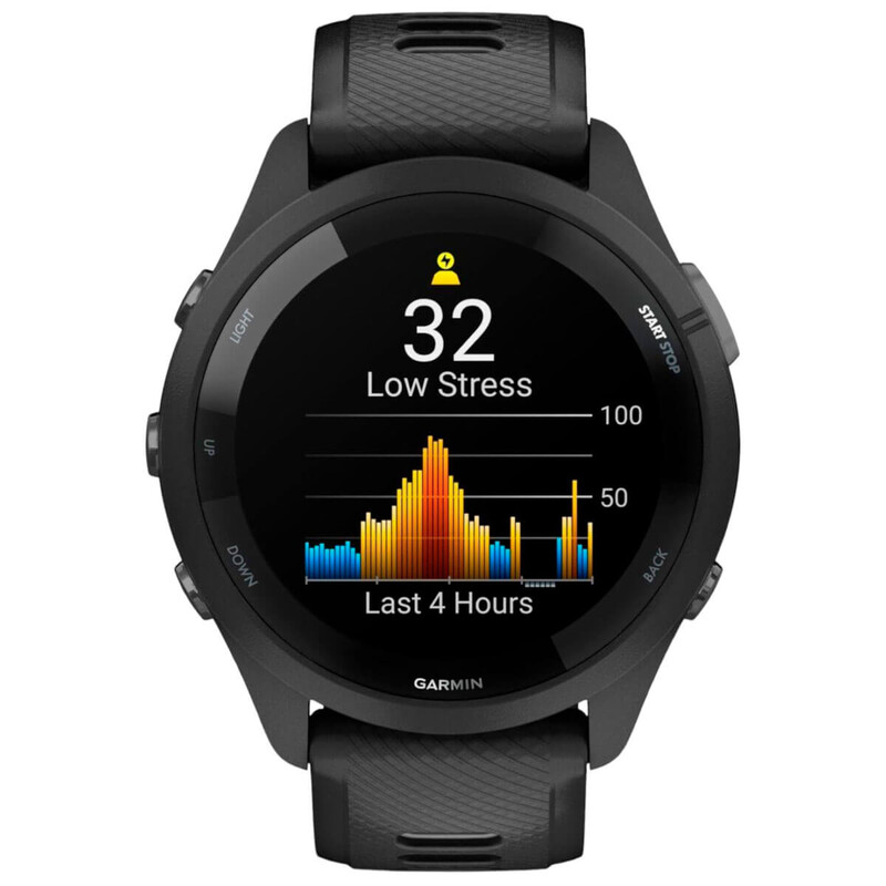 Смарт-часы Garmin Forerunner 265 Black Bezel and Case with Black/Powder Gray Silicone Band (010-02810-10)