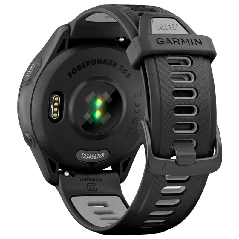 Смарт-часы Garmin Forerunner 265 Black Bezel and Case with Black/Powder Gray Silicone Band (010-02810-10)