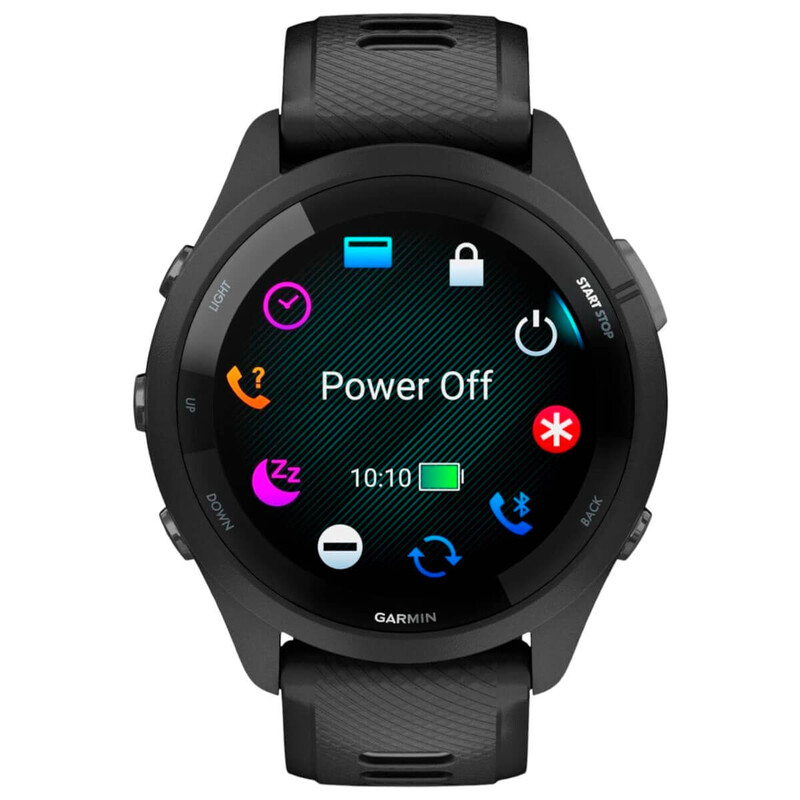 Смарт-часы Garmin Forerunner 265 Black Bezel and Case with Black/Powder Gray Silicone Band (010-02810-10)