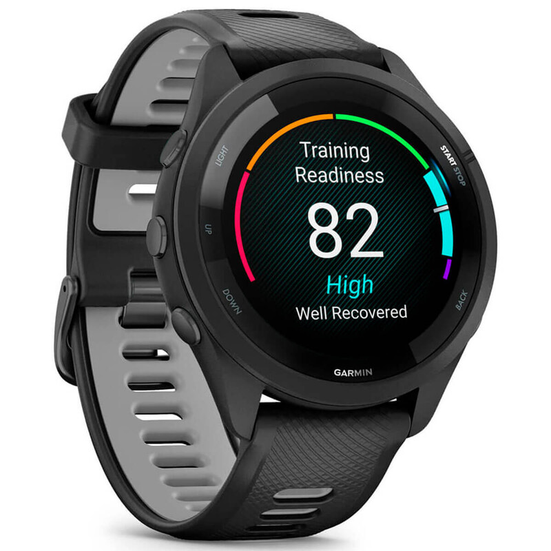 Смарт-часы Garmin Forerunner 265 Black Bezel and Case with Black/Powder Gray Silicone Band (010-02810-10)