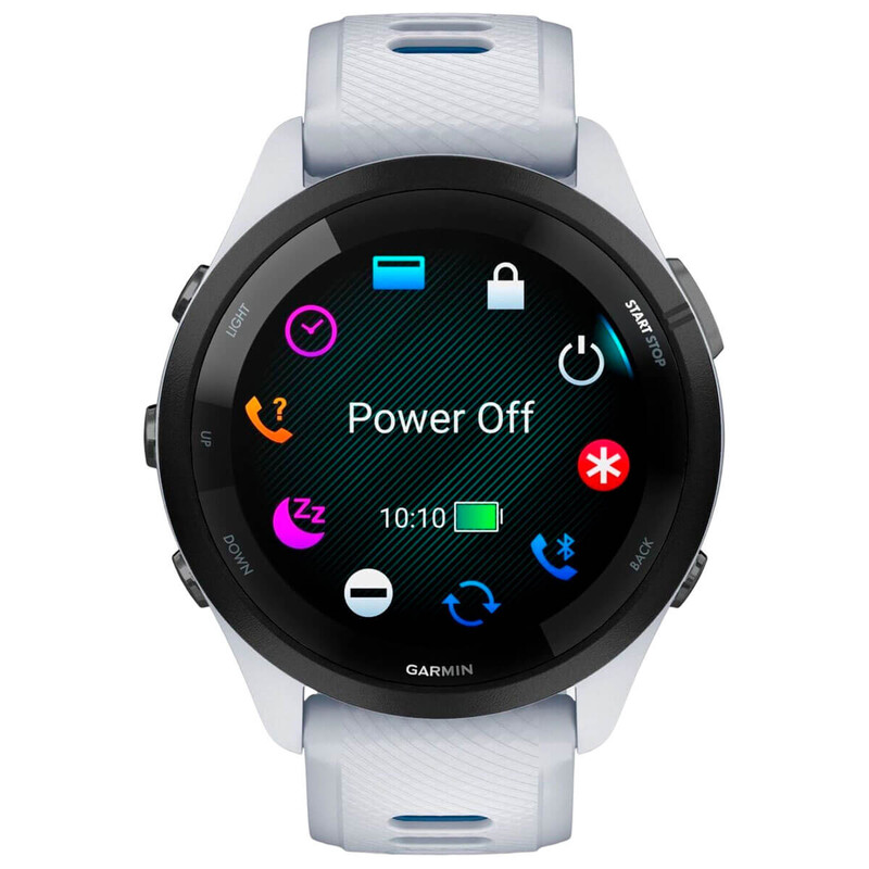 Смарт-часы Garmin Forerunner 265 Black Bezel with Whitestone Case and Whitestone/Tidal Blue Silicone Band (010-02810-11)