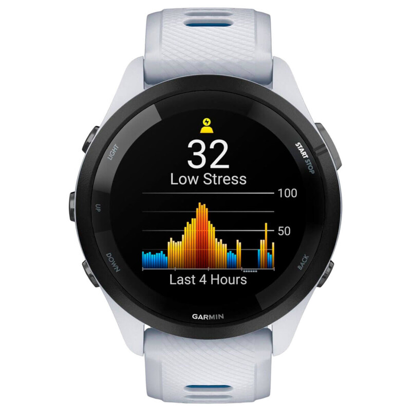 Смарт-часы Garmin Forerunner 265 Black Bezel with Whitestone Case and Whitestone/Tidal Blue Silicone Band (010-02810-11)