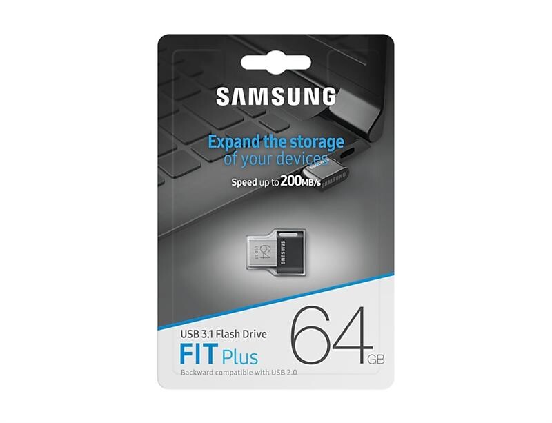 Флеш-накопичувач USB 3.1 64GB Samsung Fit Plus Black (MUF-64AB/APC)