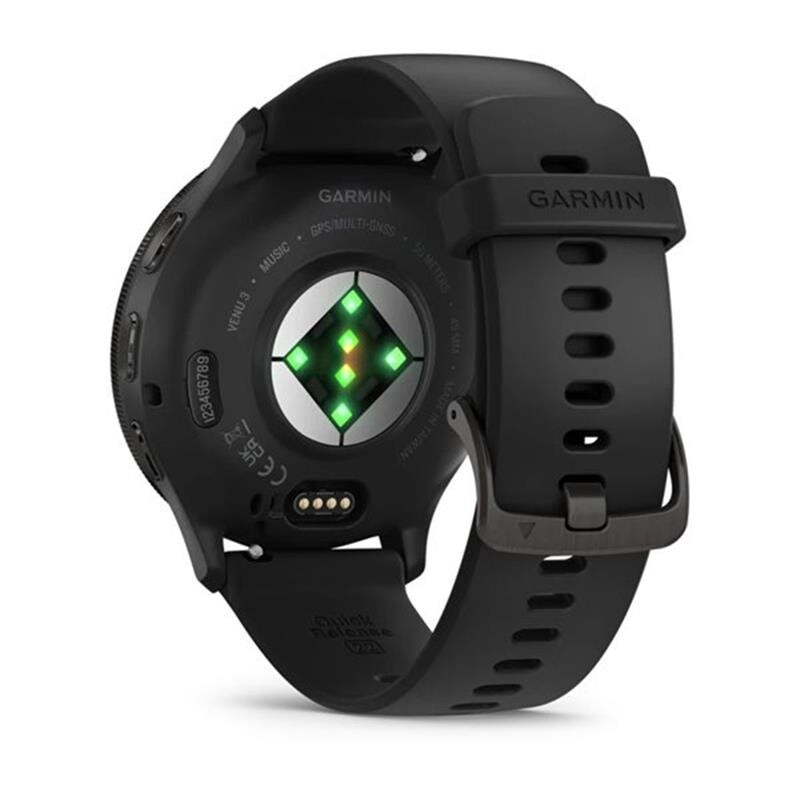 Смарт-часы Garmin Venu 3 Slate Stainless Steel Bezel with Black Case and Silicone Band (010-02784-01)