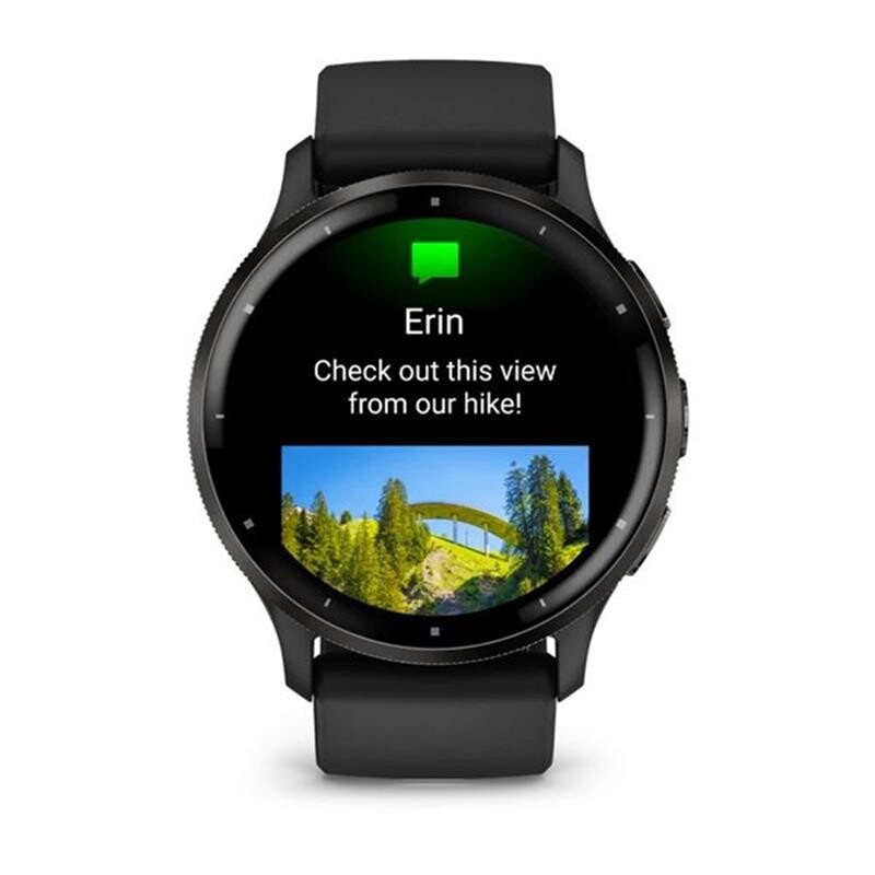 Смарт-часы Garmin Venu 3 Slate Stainless Steel Bezel with Black Case and Silicone Band (010-02784-01)
