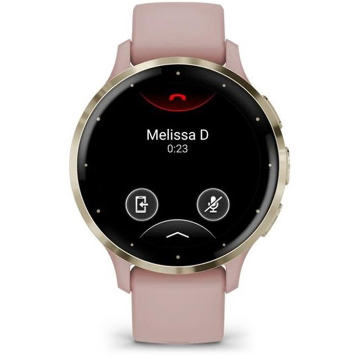 Смарт-годинник Garmin Venu 3s Soft Gold Stainless Steel Bezel with Dust Rose Case and Silicone Band (010-02785-03)