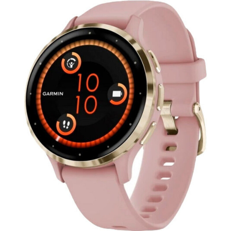 Смарт-годинник Garmin Venu 3s Soft Gold Stainless Steel Bezel with Dust Rose Case and Silicone Band (010-02785-03)