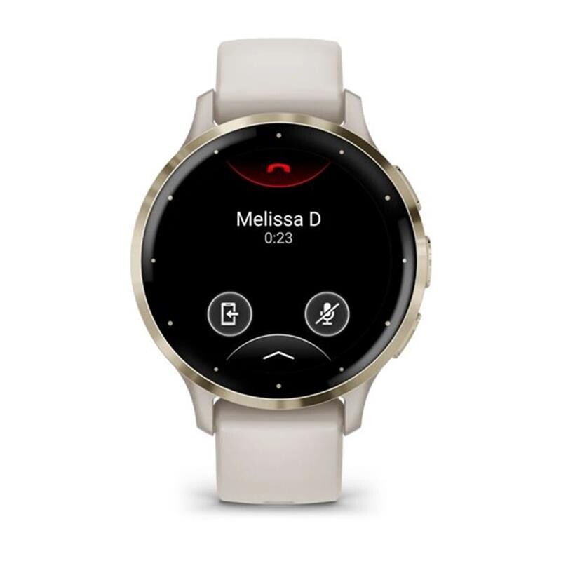 Смарт-годинник Garmin Venu 3s Soft Gold Stainless Steel Bezel with Ivory Case and Silicone Band (010-02785-04)