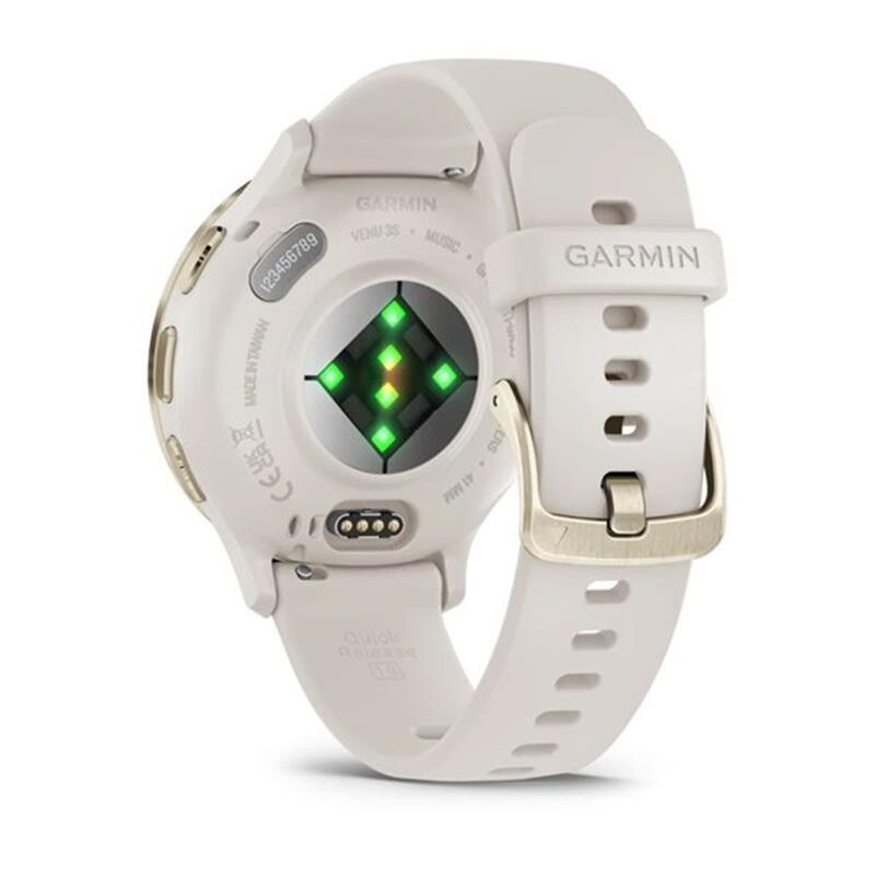 Смарт-годинник Garmin Venu 3s Soft Gold Stainless Steel Bezel with Ivory Case and Silicone Band (010-02785-04)