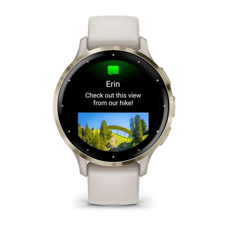 Смарт-годинник Garmin Venu 3s Soft Gold Stainless Steel Bezel with Ivory Case and Silicone Band (010-02785-04)