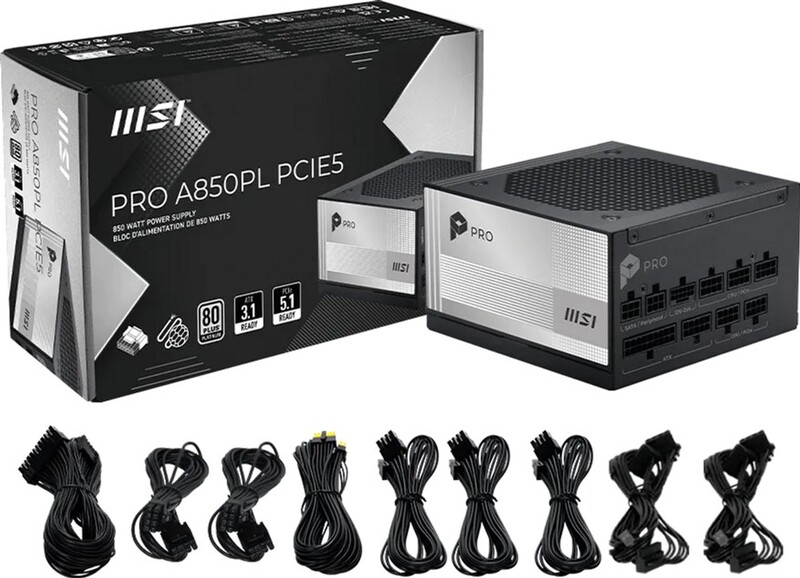 Блок питания MSI PRO A850PL PCIE5 850W