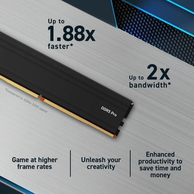 Модуль памяти DDR5 32GB/6000 Crucial Pro Overclocking (CP32G60C40U5BT)