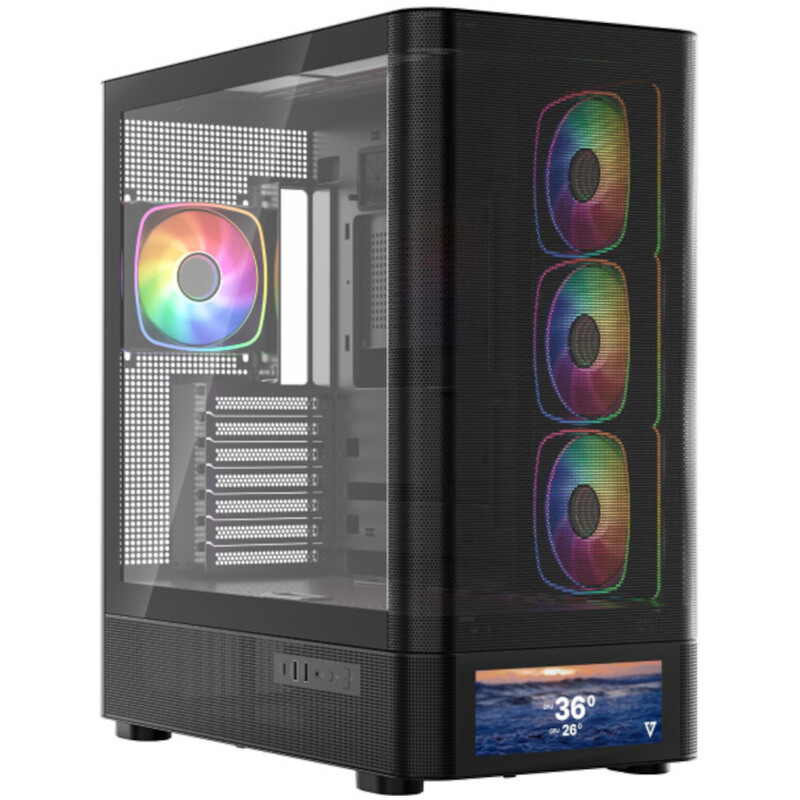 Корпус ModeCom Volcano AQ500 ARGB Black (MC-A-AQ500-4FA-B)