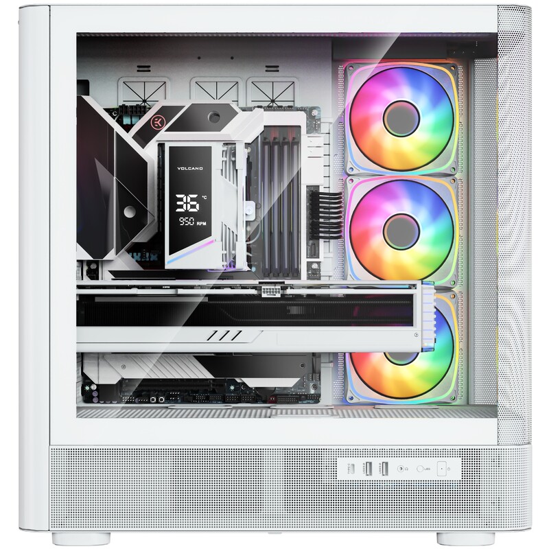 Корпус ModeCom Volcano AQ500 ARGB White (MC-A-AQ500-4FA-W)