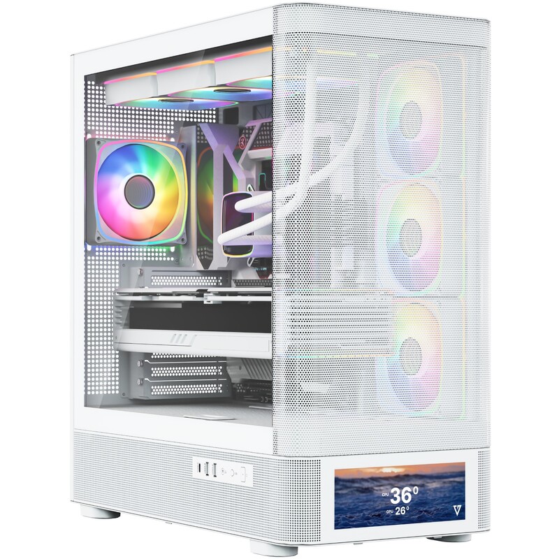 Корпус ModeCom Volcano AQ500 ARGB White (MC-A-AQ500-4FA-W)