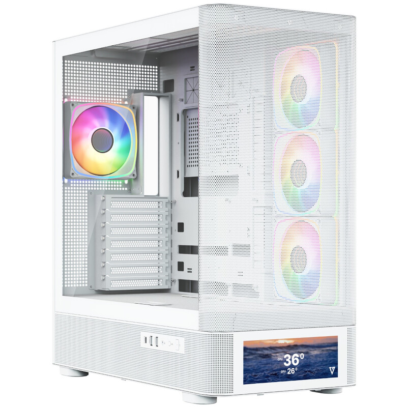 Корпус ModeCom Volcano AQ500 ARGB White (MC-A-AQ500-4FA-W)