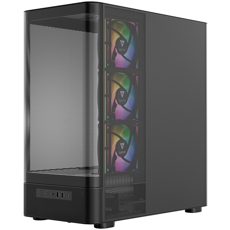 Корпус ModeCom Volcano AQ400 ARGB Black (MC-A-AQ400-4FA-B)