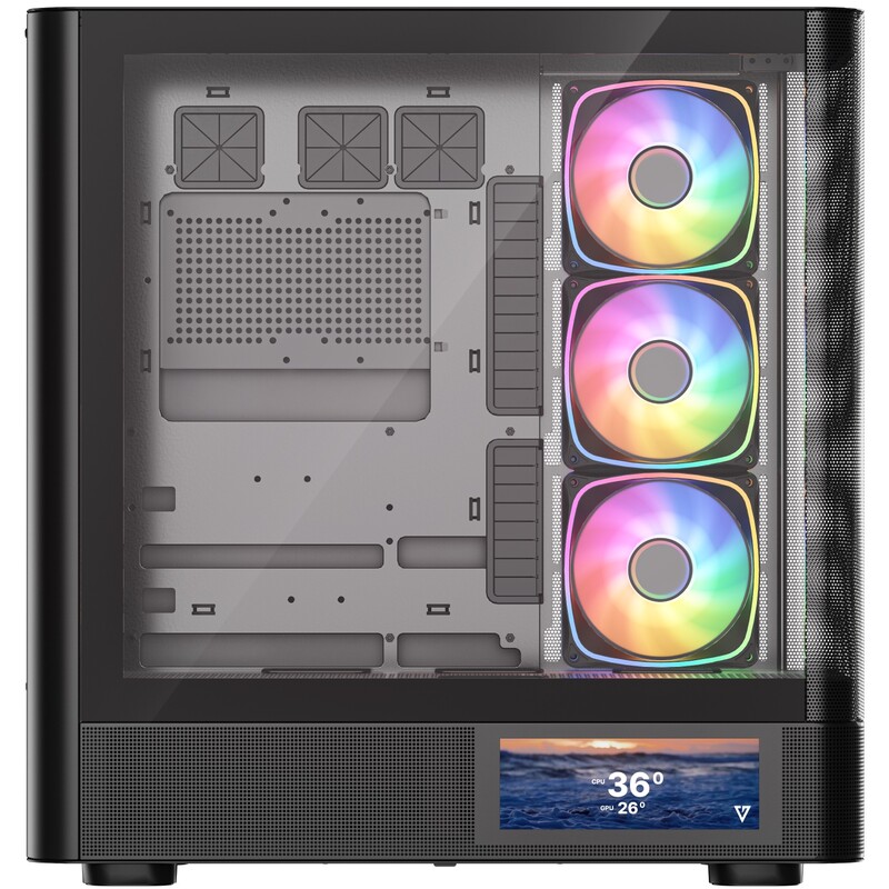 Корпус ModeCom Volcano AQ400 ARGB Black (MC-A-AQ400-4FA-B)