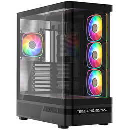 Корпус ModeCom Volcano AQ200 ARGB Black (MC-A-AQ200-4FA-B)