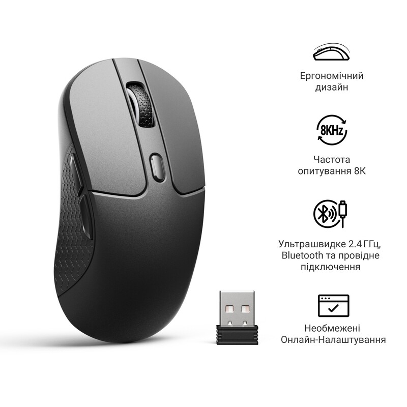 Миша бездротова Keychron M3 WL Black (M3-A23)