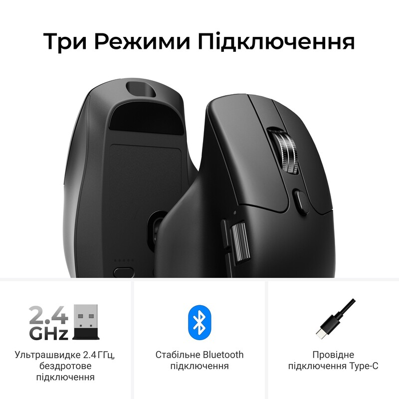 Миша бездротова Keychron M6S WL Black (M6S-A72)