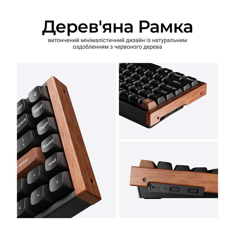 Клавиатура беспроводная Keychron K2 HE Magnetic Switch Black RGB (K2H-F1-UA)