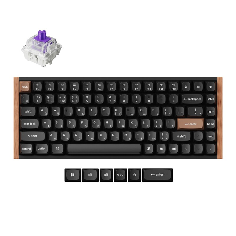 Клавиатура беспроводная Keychron K2 HE Magnetic Switch Black RGB (K2H-F1-UA)