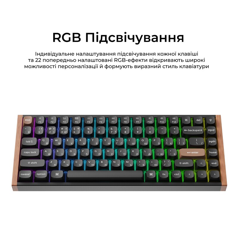 Клавиатура беспроводная Keychron K2 HE Magnetic Switch Black RGB (K2H-F1-UA)