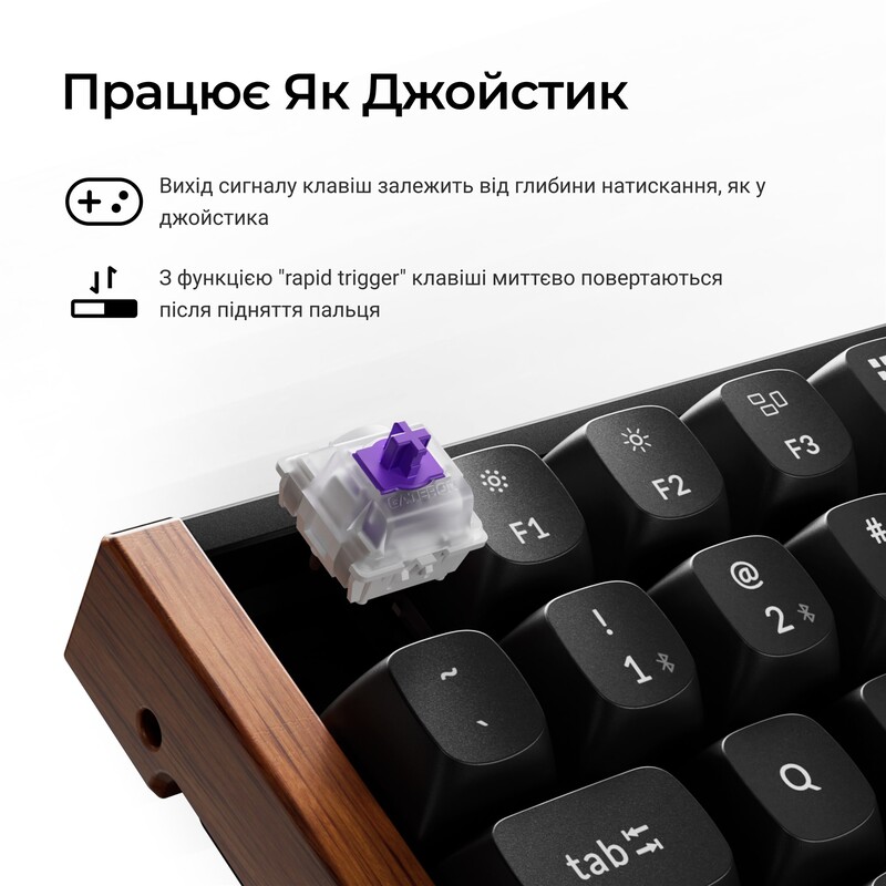 Клавиатура беспроводная Keychron K2 HE Magnetic Switch Black RGB (K2H-F1-UA)