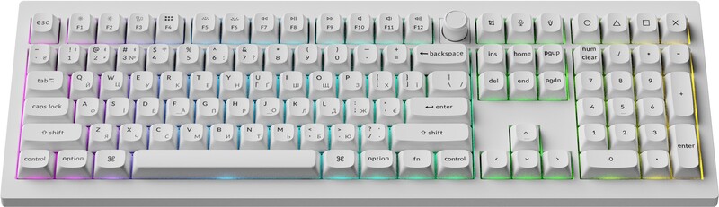 Клавіатура бездротова Keychron V6 Ultra Keychron Red Switch White RGB (V6U-F1-UA)