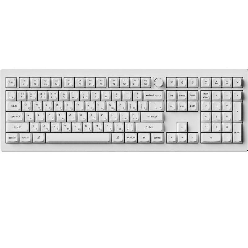 Клавіатура бездротова Keychron V6 Ultra Keychron Red Switch White RGB (V6U-F1-UA)