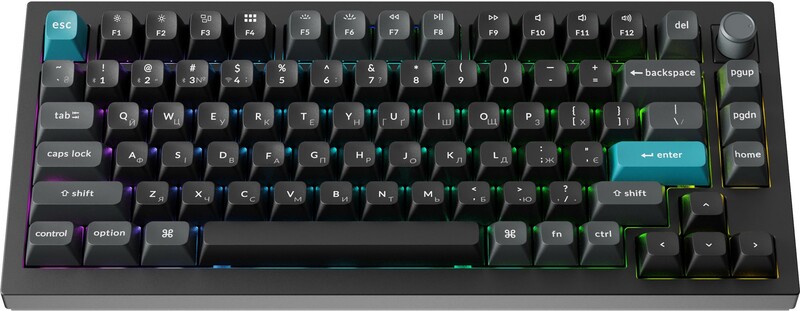 Клавіатура бездротова Keychron Q1 Ultra Keychron Red Switch Black RGB (Q1U-M1-UA)