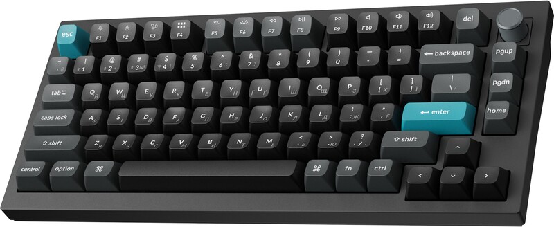 Клавіатура бездротова Keychron Q1 Ultra Keychron Red Switch Black RGB (Q1U-M1-UA)