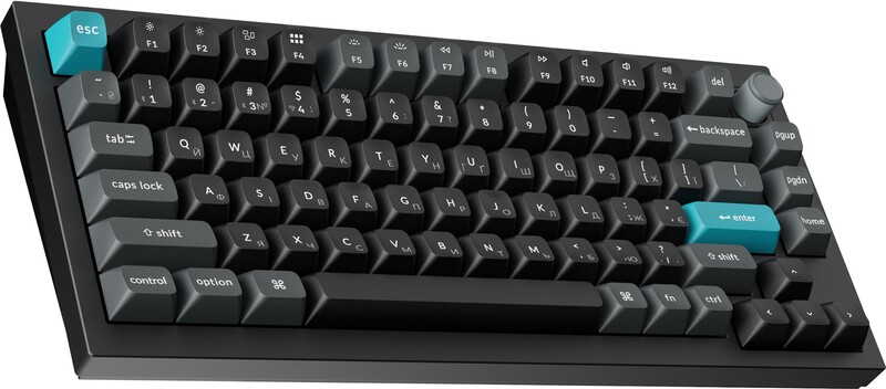 Клавіатура бездротова Keychron Q1 Ultra Keychron Red Switch Black RGB (Q1U-M1-UA)