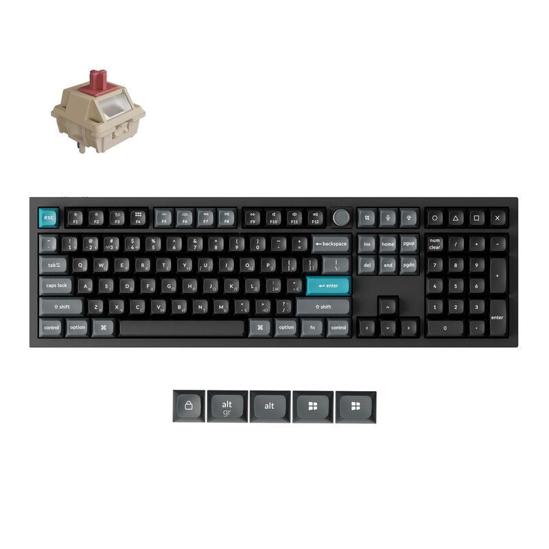 Клавиатура беспроводная Keychron Q6 Ultra Keychron Red Switch Black RGB (Q6U-M1-UA)