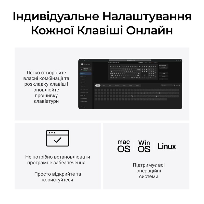 Клавиатура беспроводная Keychron Q6 Ultra Keychron Red Switch Black RGB (Q6U-M1-UA)