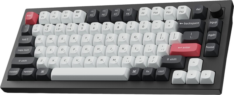 Клавіатура бездротова Keychron Q1 HE Magnetic Switch Black RGB (Q1H-M1-UA)