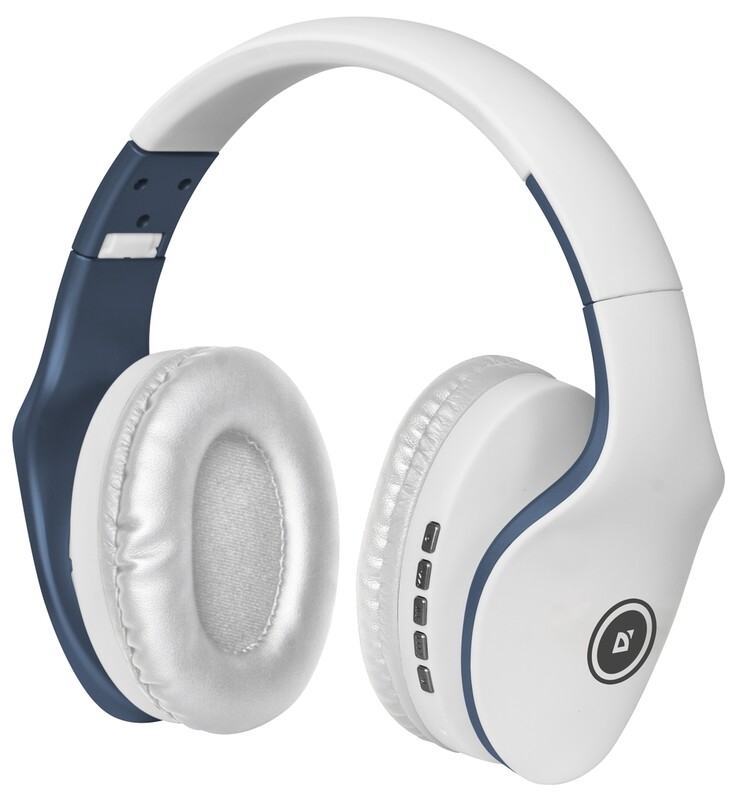 Bluetooth-гарнитура Defender FreeMotion B525 White/Blue (63526)