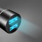 Фото - Автомобільний зарядний пристрій SkyDolphin SZ02L Aluminium (2USB, 2.4A) Black (AZP-000071) + кабель Lightning_бн | click.ua