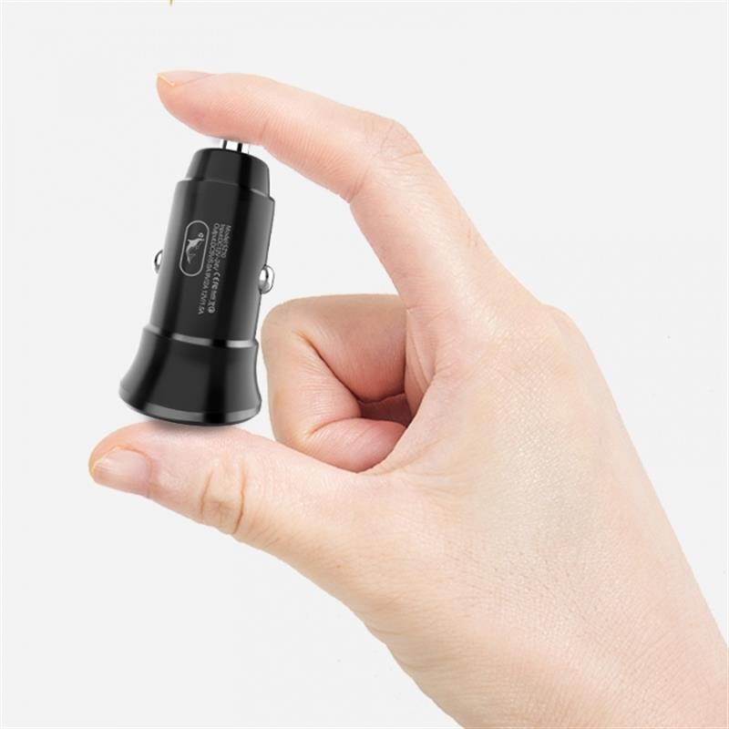 Автомобільний зарядний пристрій SkyDolphin SZ10 QC3.0 (1USB, 3.1A) Black (AZP-000086)_бн