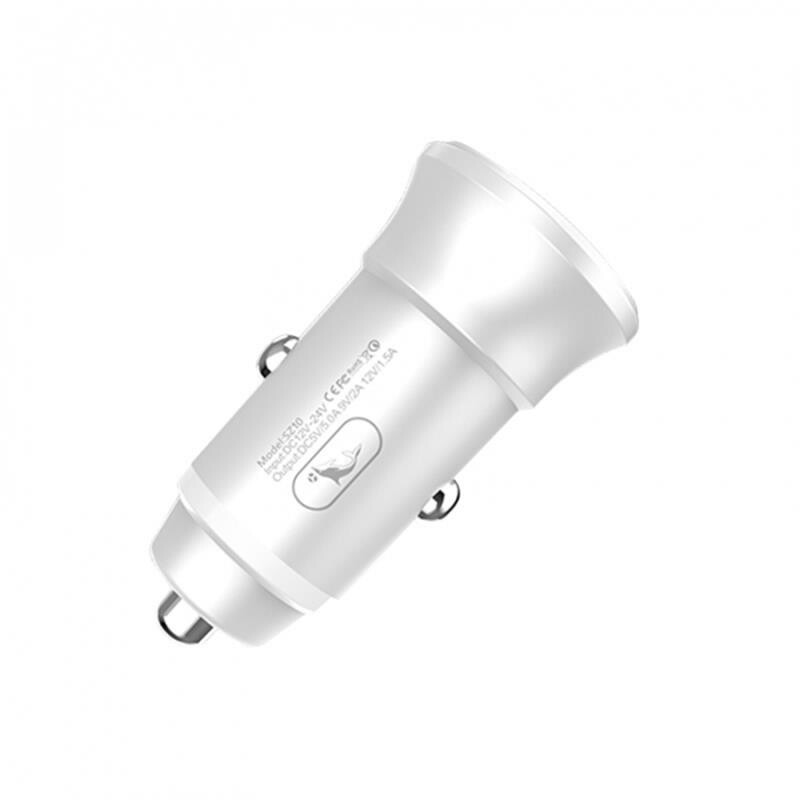 Автомобильное зарядное устройство SkyDolphin SZ10 QC3.0 (1USB, 3.1A) White (AZP-000085)_бн