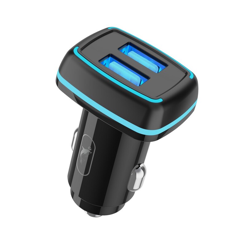 Автомобільний зарядний пристрій SkyDolphin SZ18 (2USB, 3.4A) Black (AZP-000098)_бн