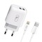 Фото - Зарядний пристрій SkyDolphin SC22EBL (2USB, 2.1A) White (MZP-000162) + кабель Lightning_бн | click.ua
