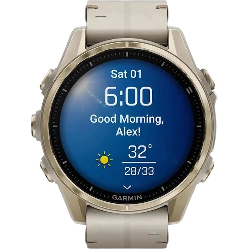 Смарт-часы Garmin Fenix 8 43mm AMOLED Sapphire Soft Gold with Limestone Leather Band (010-02903-40)
